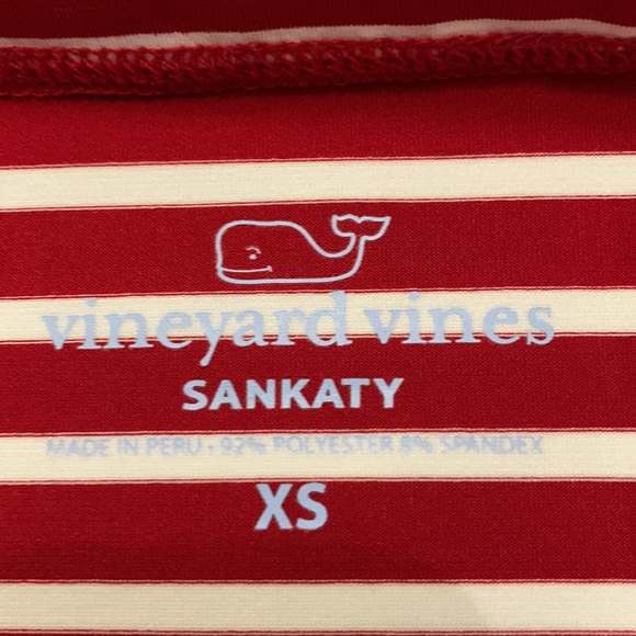 NWT Vineyard Vines Striped Sankaty Simple Boatneck Tee - Picture 6 of 7